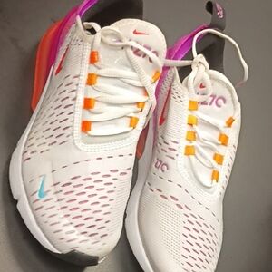 Nike Air 27 C Air Max White and Pink with Orange Accents